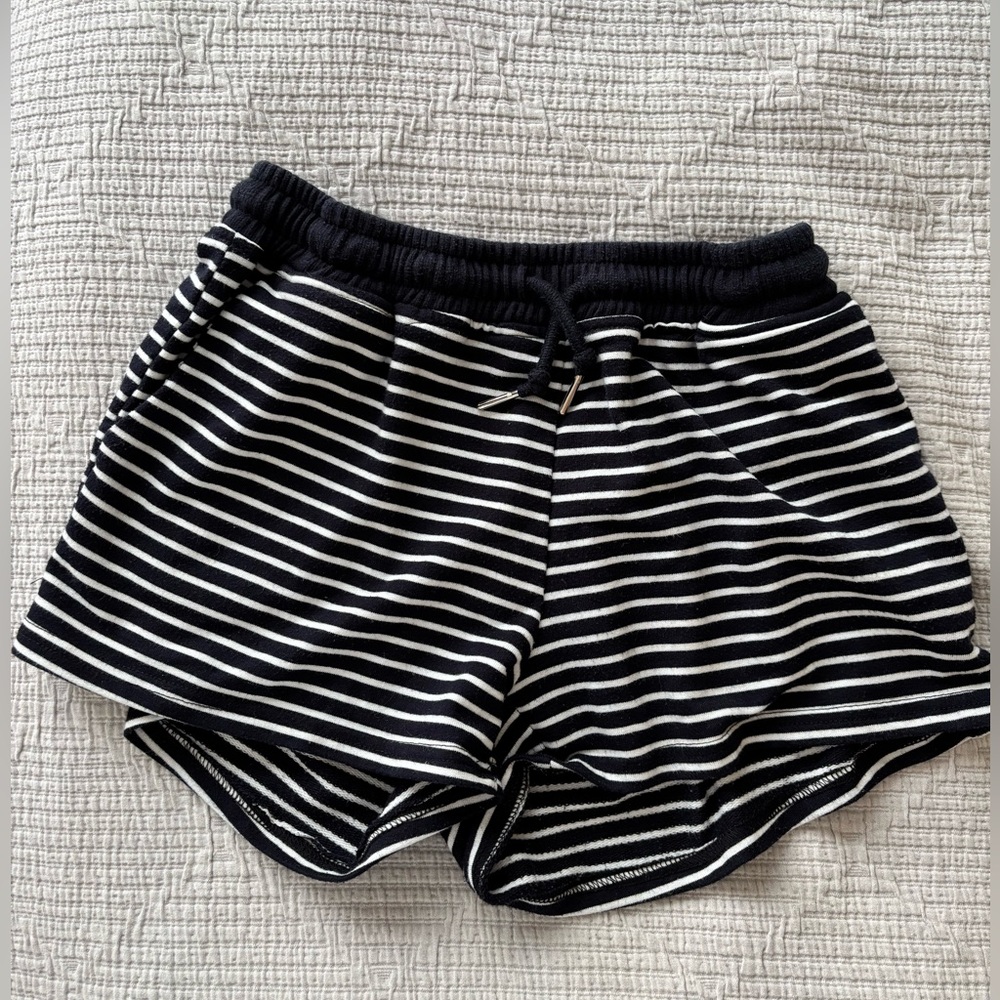 Adika Navy Blue and White Striped Shorts